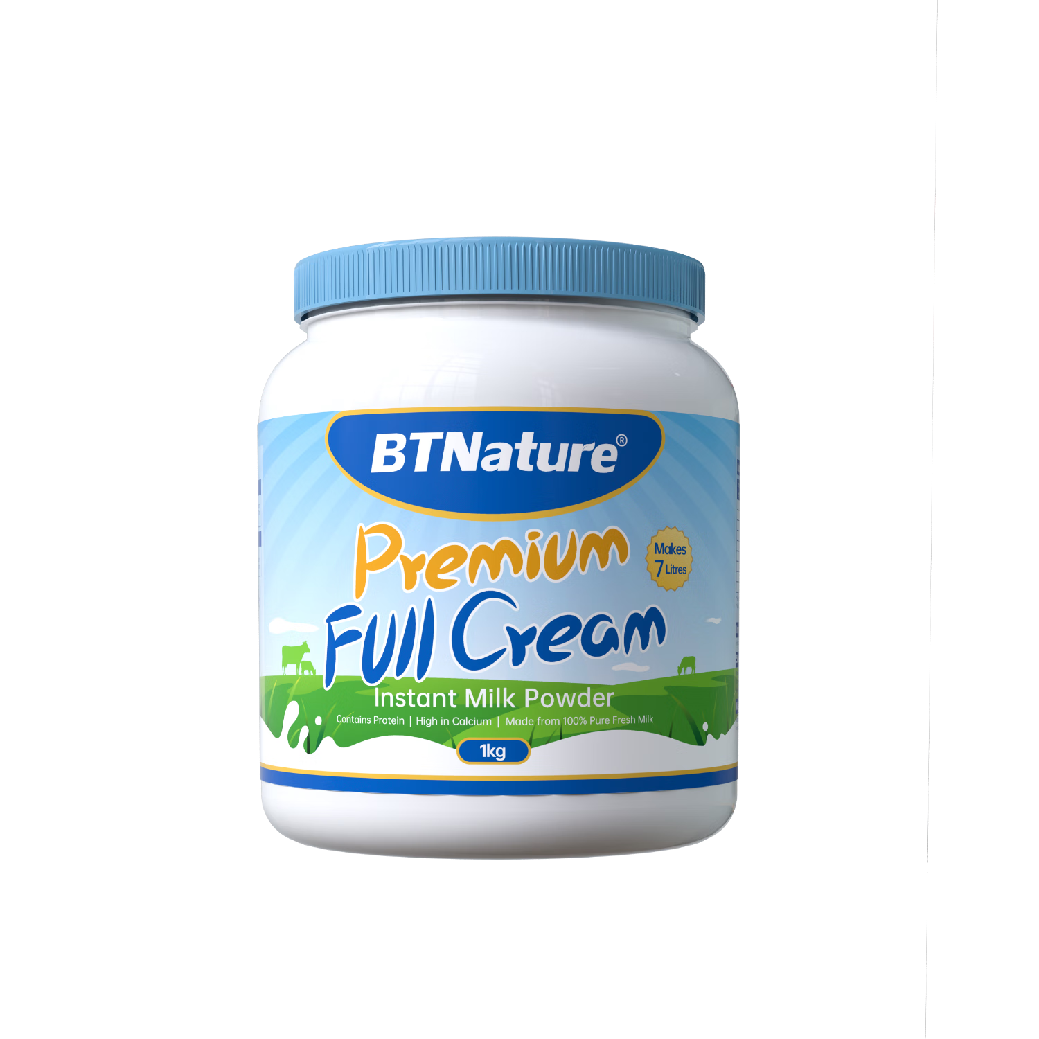 闭眼买、PLUS会员：BTNature 全脂成人奶粉 1kg/罐