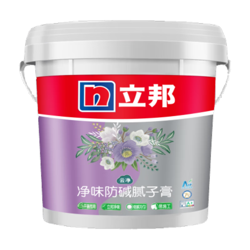 立邦補墻膏墻面修補膏凈味防潮防霉耐水白色修復膩子粉墻體去污神器 【膩子膏大桶裝】 20kg*1件