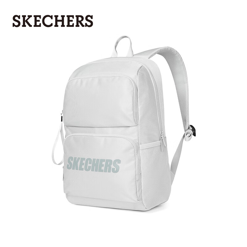 斯凯奇（Skechers）双肩包男女简约双肩背包电脑包运动休闲包 L320U196 月球灰/00MV 99