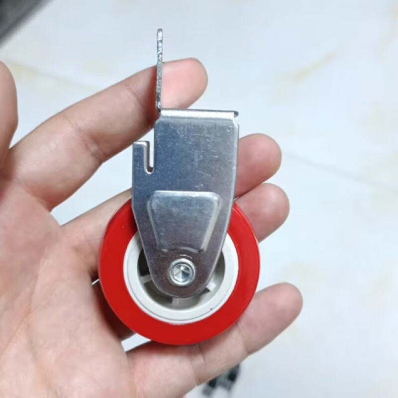 卷帘门导向轮车库门配件消声滑道滑轮轮子通用定位轮槽轮 红色轮1个
