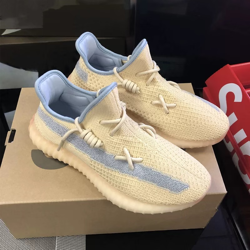 aexp阿玛尼尼旗下椰子鞋男350男鞋麻布蓝2023新款夏春透气男款运动