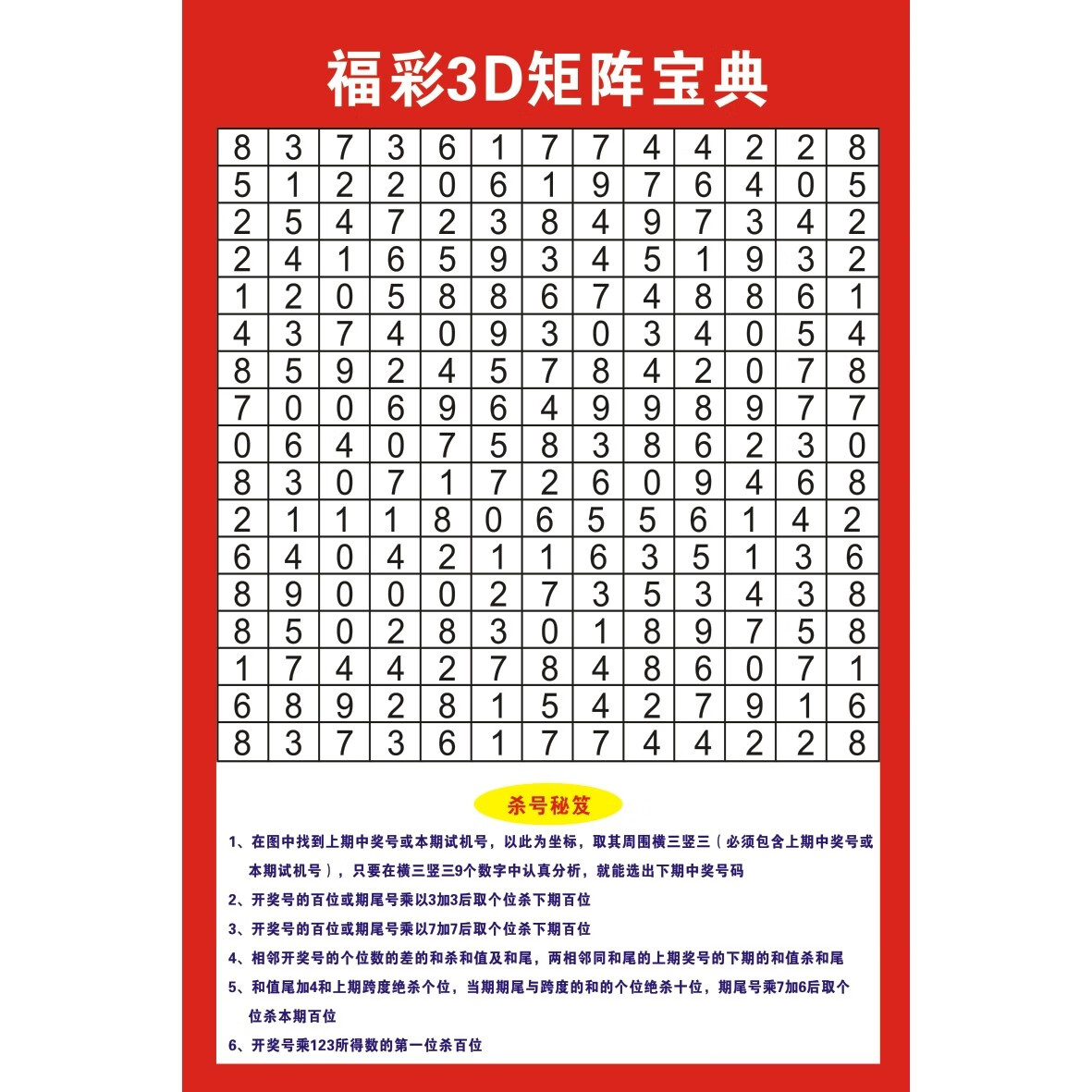 福彩3d和值跨度表 福彩3d藏宝图和尾和值跨度区分表 胆码矩阵01的 3d