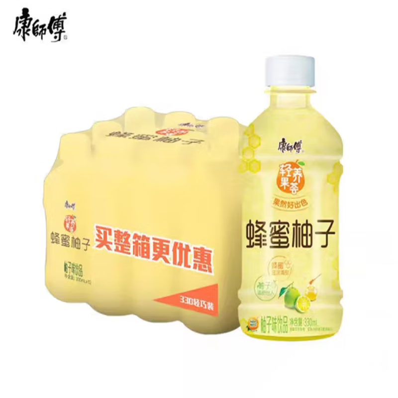 康师傅康师傅蜂蜜柚子茶饮料330ml瓶迷你装小瓶装柚子味饮品整箱 330