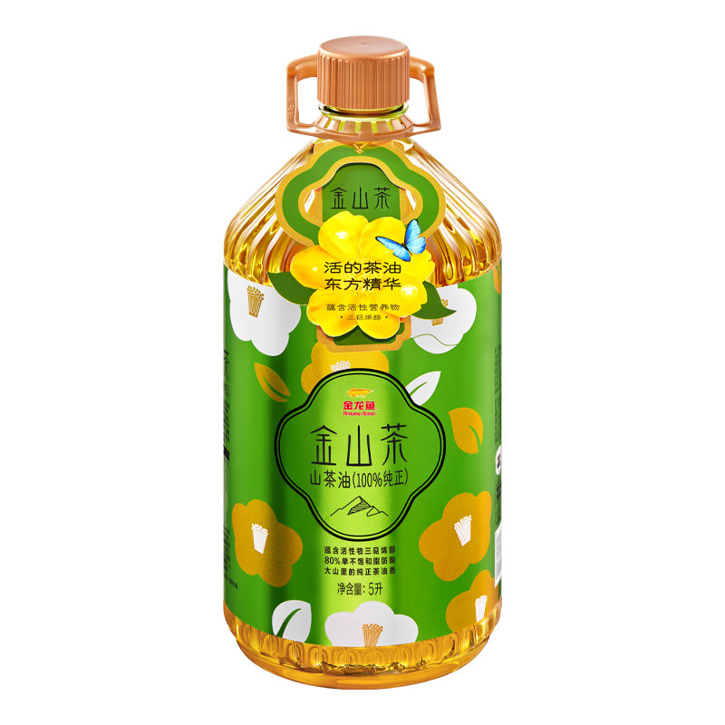金龍魚金山茶純正山茶油 5L 零反式脂肪酸野山茶籽