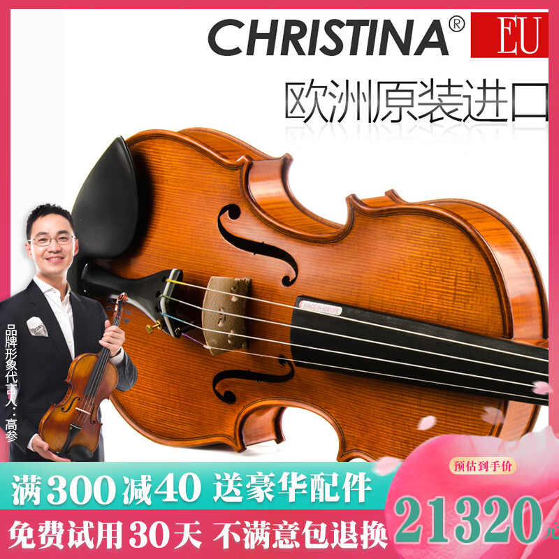 克莉丝蒂娜（Christina）欧洲原装进口小提琴EU5000D整板手工琴舞台演奏考级成人学生乐队 4/4 身高155cm以上属于什么档次？