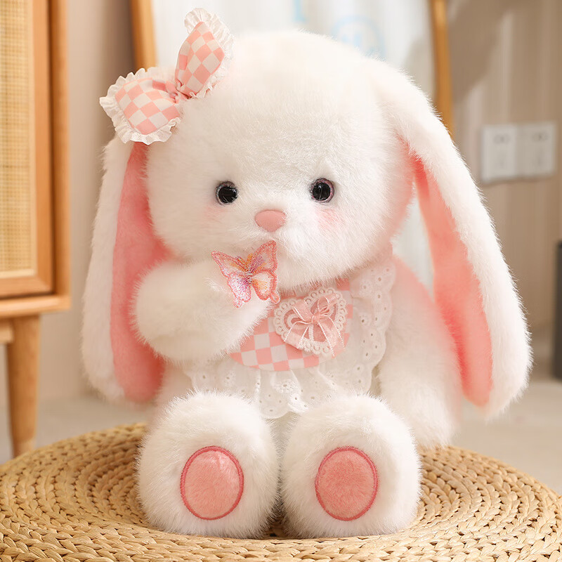卡布洛洛兔子毛绒玩具女孩子娃娃小白兔子玩偶公仔布娃娃儿童玩具生日礼物 BABY兔 45厘米