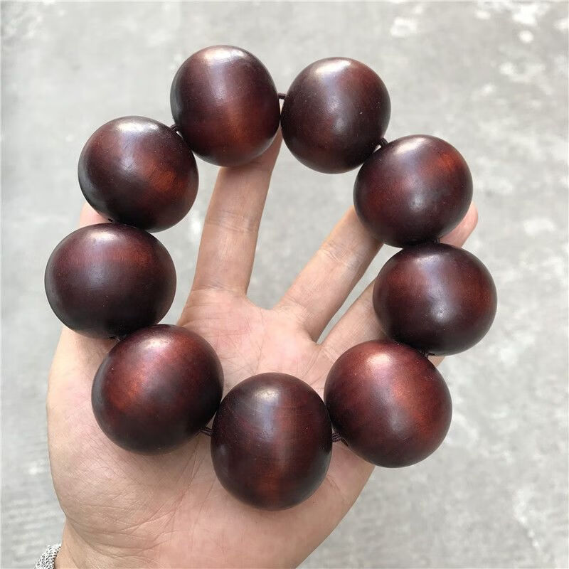 银驾佛珠戴脖子的大挂脖40mm直径4厘米超大鲁智深 沙僧佛珠 40mm9棵车