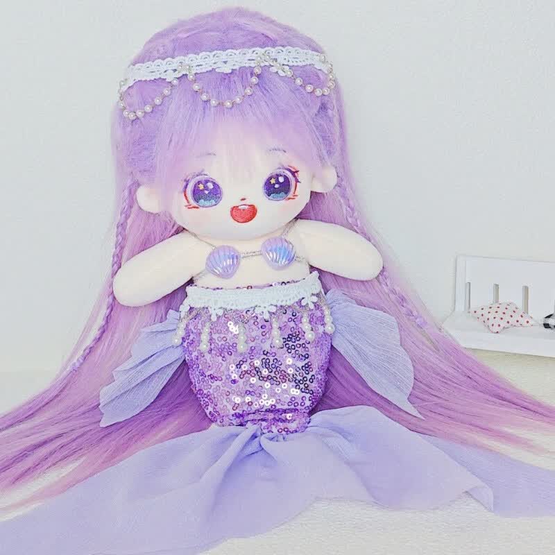 紫色人鱼姬套装(仅娃衣) 20cm棉花娃娃衣服(仅娃衣)