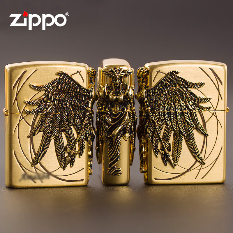 zippo之宝煤油打火机正版亚马逊女战士徽章天使战神男士礼品送男友
