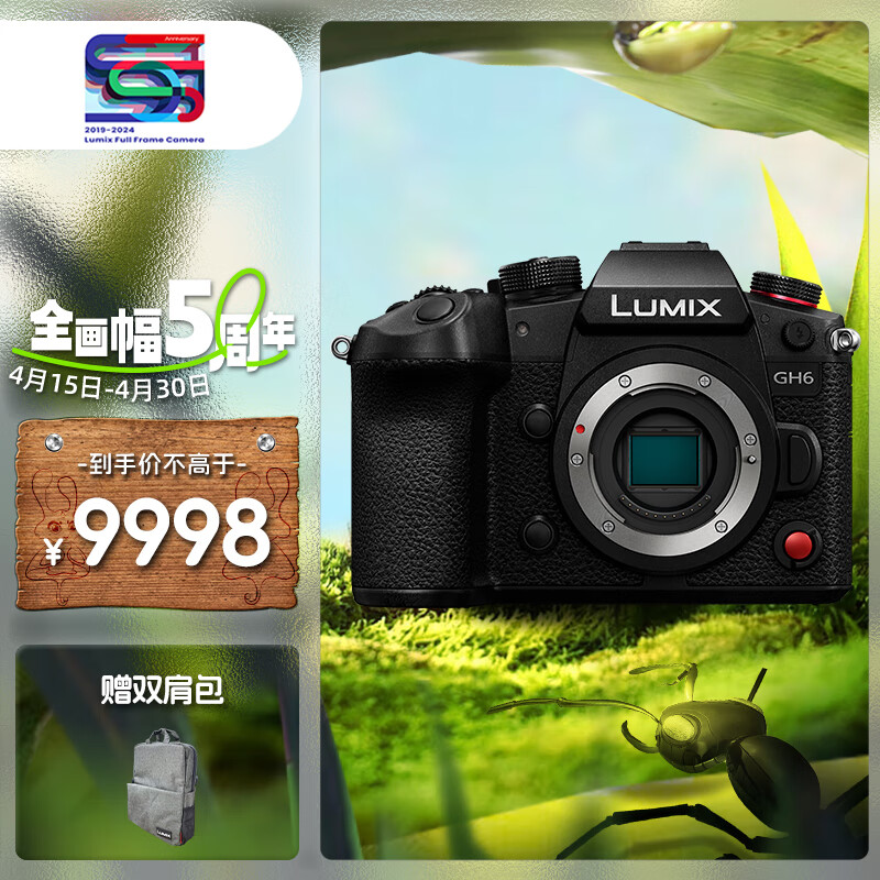 Panasonic 松下 LUMIX GH6 M4/3画幅 微单相机 黑色 单机身