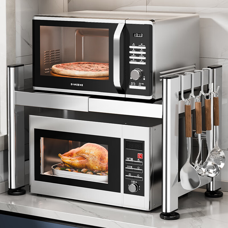 本王（BW）不锈钢厨房微波炉置物架子台面多层烤箱电饭煲多功能