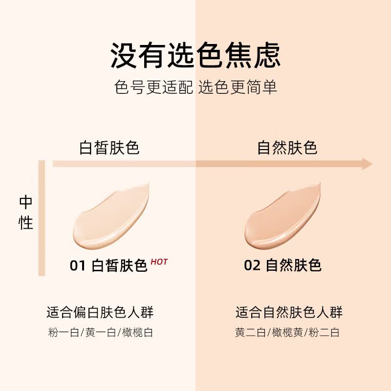 BABI粉底液绒雾无瑕持妆粉底霜油皮干皮轻薄水润持久遮瑕控油不易脱妆 【干皮适用】02自然肤色 30g