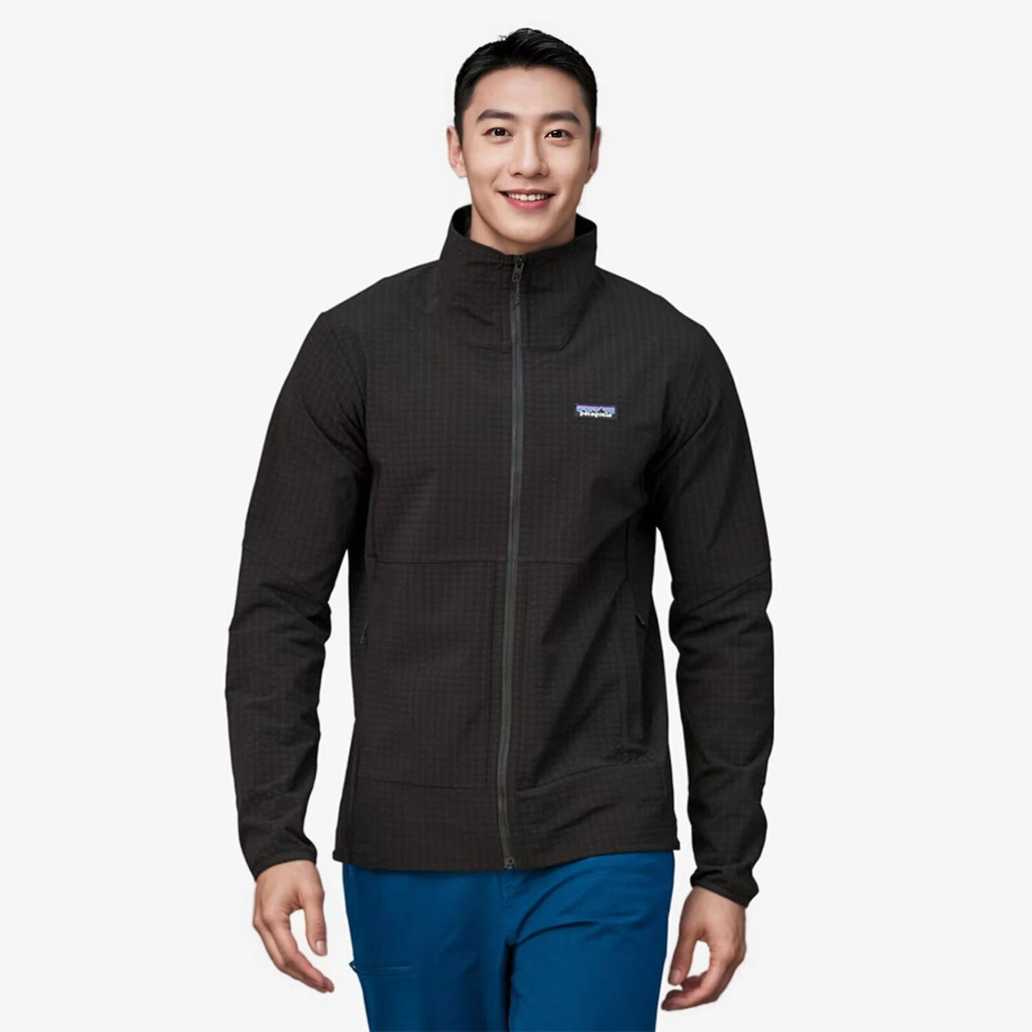 巴塔哥尼亚（Patagonia）男士R1 TechFace 春季新款防风抓绒衣软壳夹克 83581 BLK黑色 L