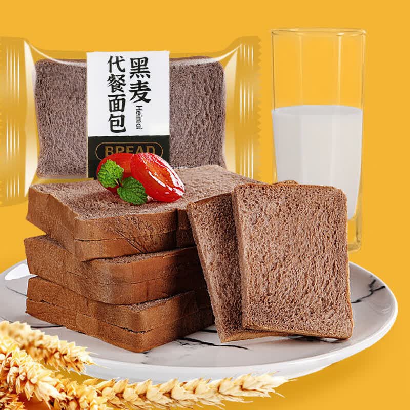 开口娃紫薯黑麦面包片整箱零食 混合味20片【10包】 30g