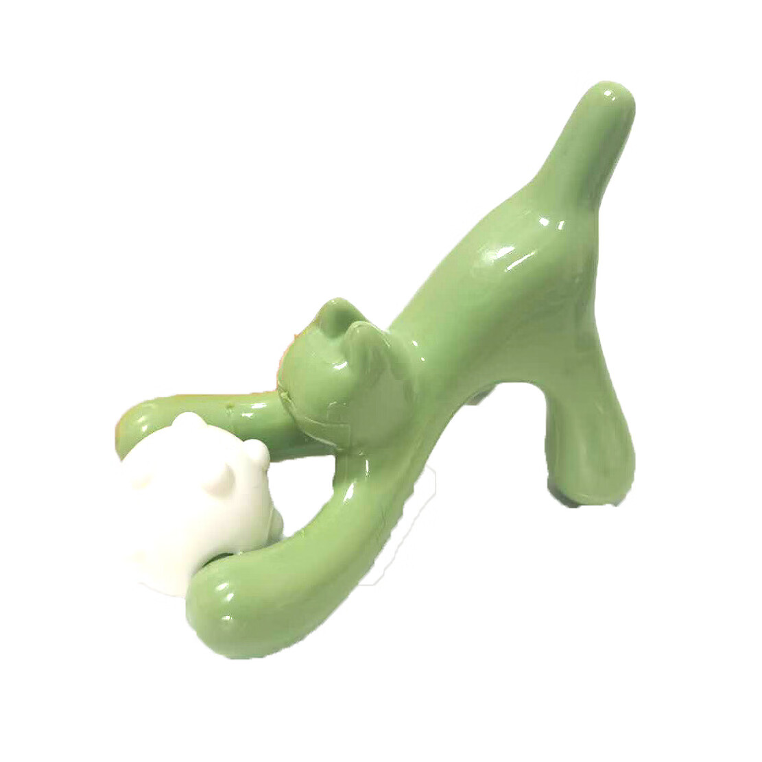 小猫型按摩器可滚动圆球同款可作装饰品高档包装 绿色 盒装