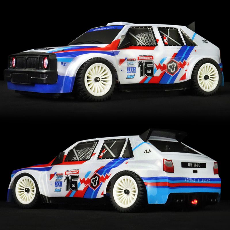 rc遥控车漂移汽车充电动无刷高速四驱赛车成年人玩具车模型团购 蓝白