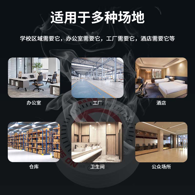 立可安智能控烟卫士禁止吸烟报警器抽烟烟雾检测仪卫生间厕所电梯办公室 4G吸烟报警器(远程手机通知)