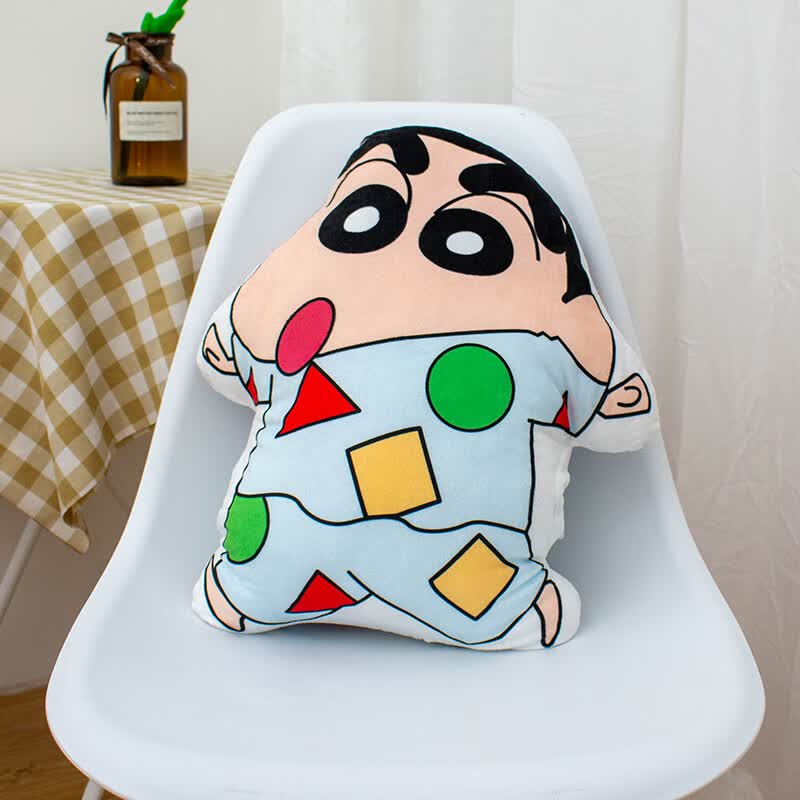 脘铼蜡笔小新抱枕插手两用暖手公仔毛绒玩具床上沙发靠垫玩偶系列礼物