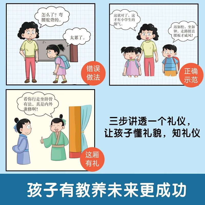 【自营现货-抖音推荐】赢在自律 赢在教养看漫画学礼仪 让孩子赢在教养上漫画版书 5-12岁家庭教育礼仪规矩适合孩子小学生教养漫画书籍 【抖音推荐单册】赢在教养详情图