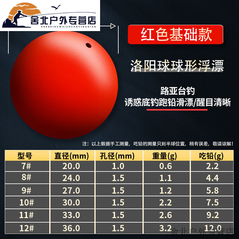 盇觃洛阳球球钓组球形浮漂圆型球漂滑漂路亚浮钓草鱼配件夜光浮球钓组