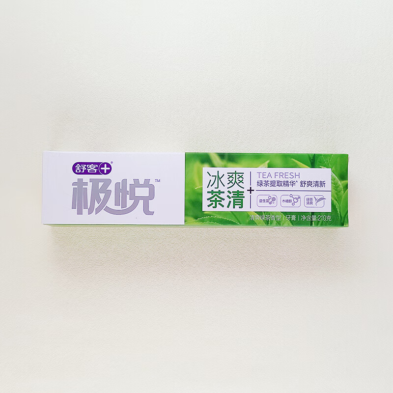舒克极悦牙膏210g炫洁亮白薄荷柠檬味冰爽茶清舒克成人不含氟 冰爽茶