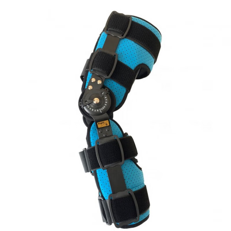 钢托膝部支架下肢护具膝盖腿部支具膝部固定器固定支具 图片色 m左腿