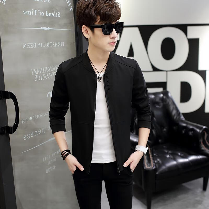 芒喆155矮个子xs码紧身痞帅夹克加小码男士加小码男装矮小个子瘦人150