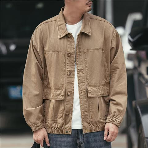 nzglr美拉德穿搭男猎装外套猎装款男格蓝鹿美式重磅秋季工装翻领潮流