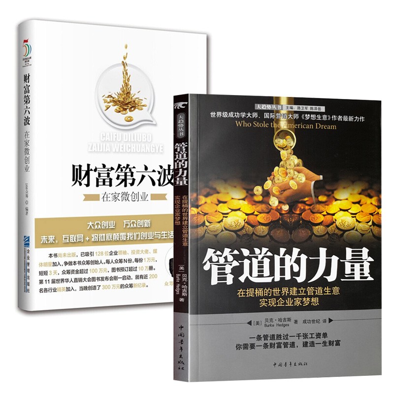 财富第六波在家微创业+管道的力量 一条管道胜过一千张工资单 现在是一个创业的时代 共2本