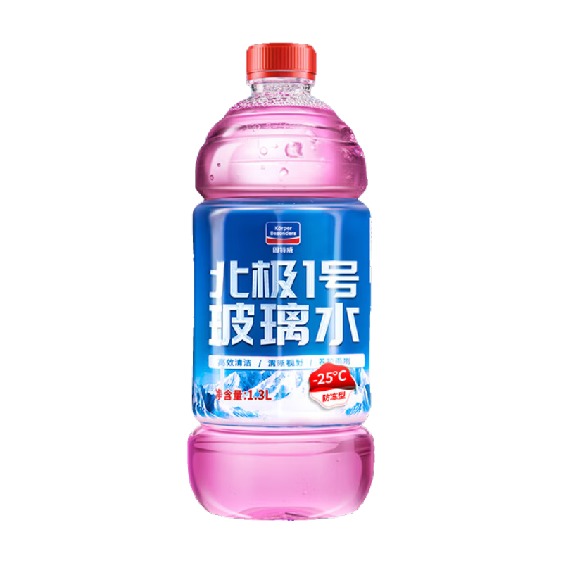 固特威汽車玻璃水車用去油膜蟲膠鳥糞雨刮水冬季防凍雨刷精夏季南極一號 -25℃玻璃水1.3L*2瓶