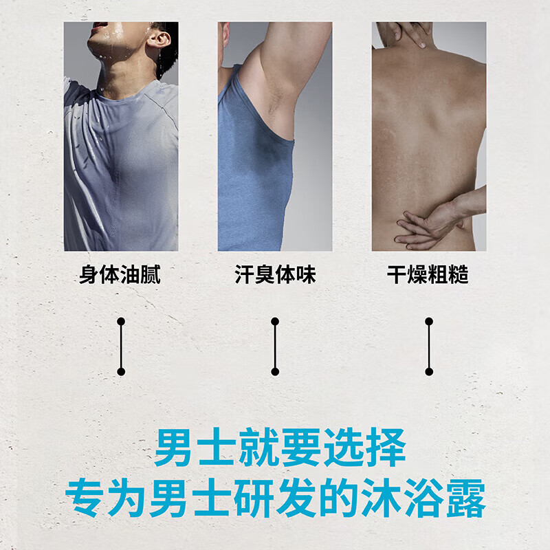 阿迪达斯(Adidas)男士护理沐浴露洗发沐浴洗脸三效合一运动香氛型 【三合一】征服250ml+源动250ml