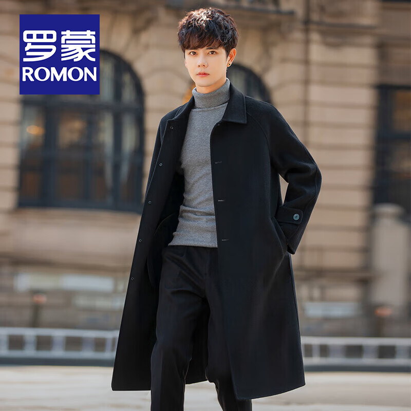 ���ڲ��������ɣ�ROMON���г��������ʿ˫����ë�޸߼��кձ����¶����Ӻ���ë���������� SM8021-330��ɫ(70%����ë) L һ��130-150������ 613.99Ԫ