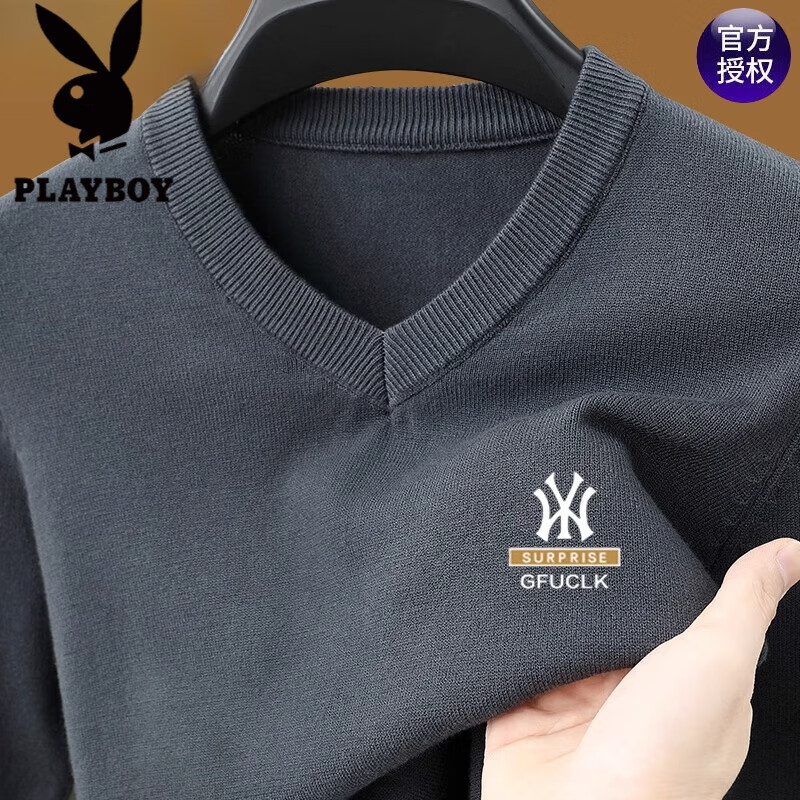 ���ڲ������������ӣ�PLAYBOY��Ʒ����ë����100����ë�ﶬ��V����֯��������ʿ�ְִ����ë�� ����A53����Y M 165�Ƽ�90-120�� 66.8Ԫ