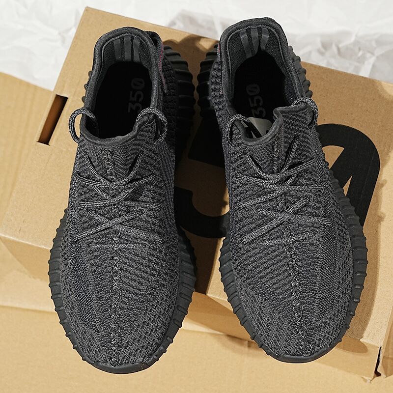 lkxk椰子鞋男350黑天使休闲跑步鞋女莆田春夏季透气软底运动潮鞋 黑