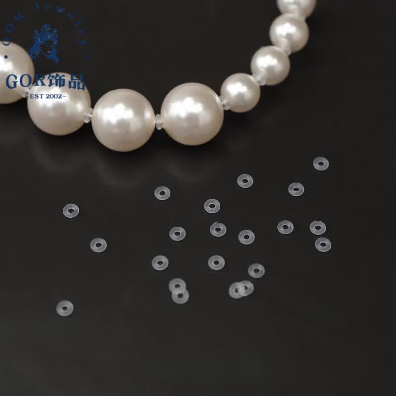 gor珍珠硅胶隔片米莫配件串珠垫片水晶透明迷你防磨损隐形diy配饰