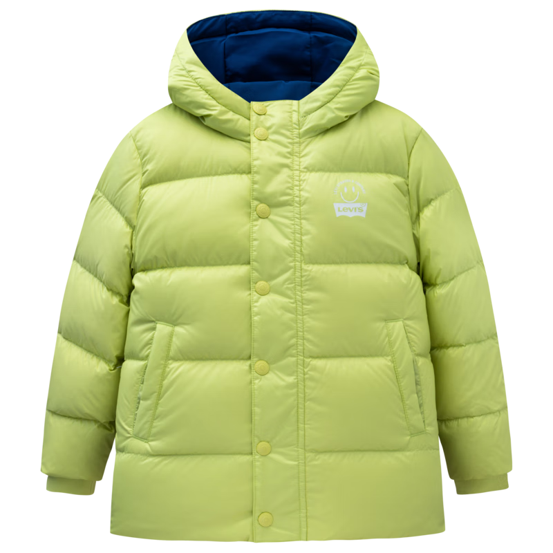 Levi's李維斯童裝男女童羽絨服冬裝兒童石墨烯加厚保暖防風(fēng)短款外套潮 雞尾酒綠 120 /60 【建議身高110-116cm】