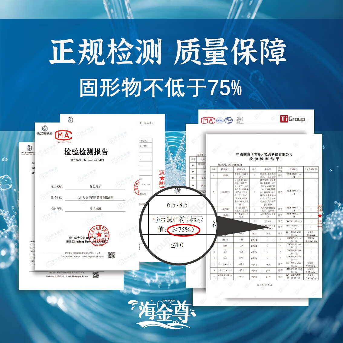 海金尊大连辽参鲜食海参即食海参一斤8-10只一桶辽参 劲道口感500g