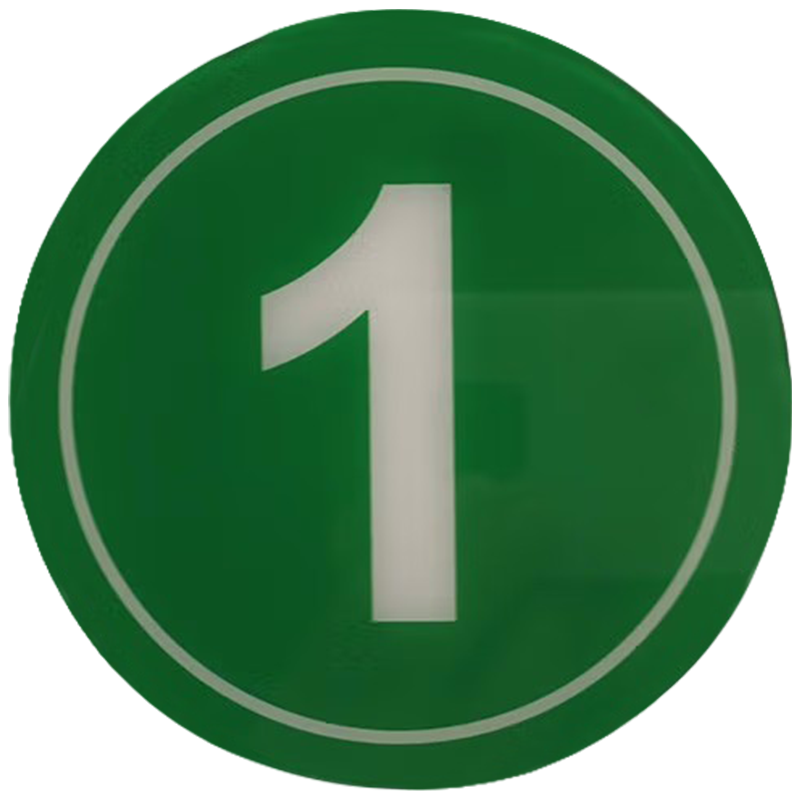 亚克力数字磁吸背胶设备序号 5个装绿色10x10cm 下单备注数字 1h02071