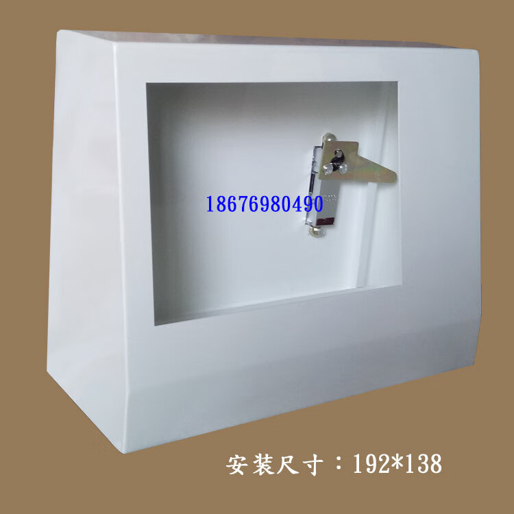 威綸7寸觸摸屏控制箱安裝盒人機(jī)界面安裝旋轉(zhuǎn)支架PLC配電箱電控箱 白色斜面無開關(guān)孔192x138