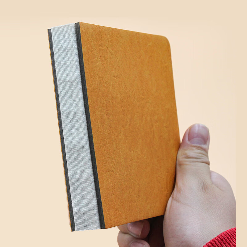 本语时光全棉半棉水彩丙烯马克笔速写方形随身绘画本仿皮300克中粗细纹硬面彩铅油画棒涂鸦画画本 绿色（半棉中粗， 12厘米*12厘米）