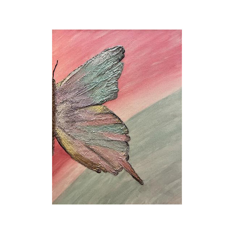 云舵蝴蝶纯手绘油画客厅玄关装饰画抽象艺术肌理画沙发背景墙壁画挂画