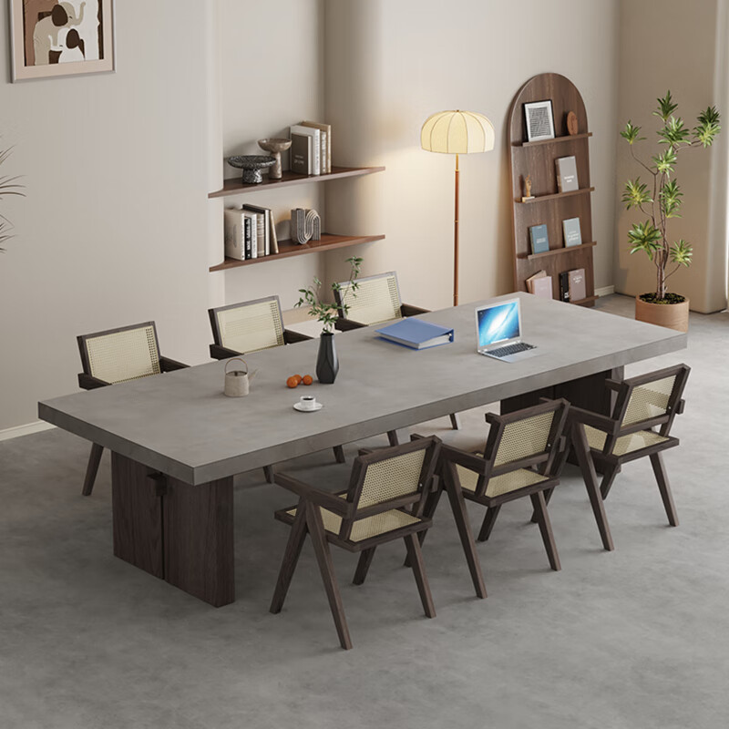 宜·家去客厅化大长桌实木长桌原木大板长条桌子去客厅 120*60*75松木