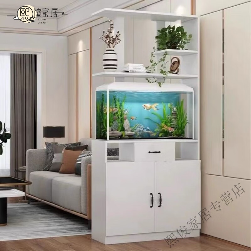 家小优高档轻奢屏风入户门遮挡 鱼缸隔断柜家用客厅餐厅简约入户柜