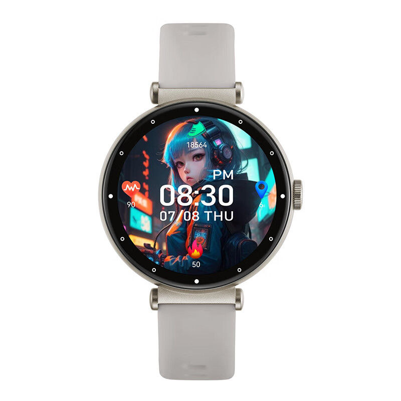 Jeep吉普智能手表女款蓝牙通话消息提醒AI智能语音移动支付NFC门禁健康运动管理测心率血氧睡眠防水S02 Jeep女款智能手表健康管理心率血氧睡眠【灰色】