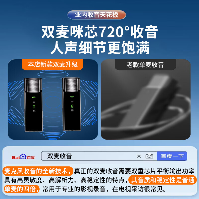 施索（SHISUO）无线麦克风领夹式主播直播专用录音设备收音麦器小蜜蜂户外采访抖音降噪短视频设备 一拖二【苹果接口】专用 S16S
