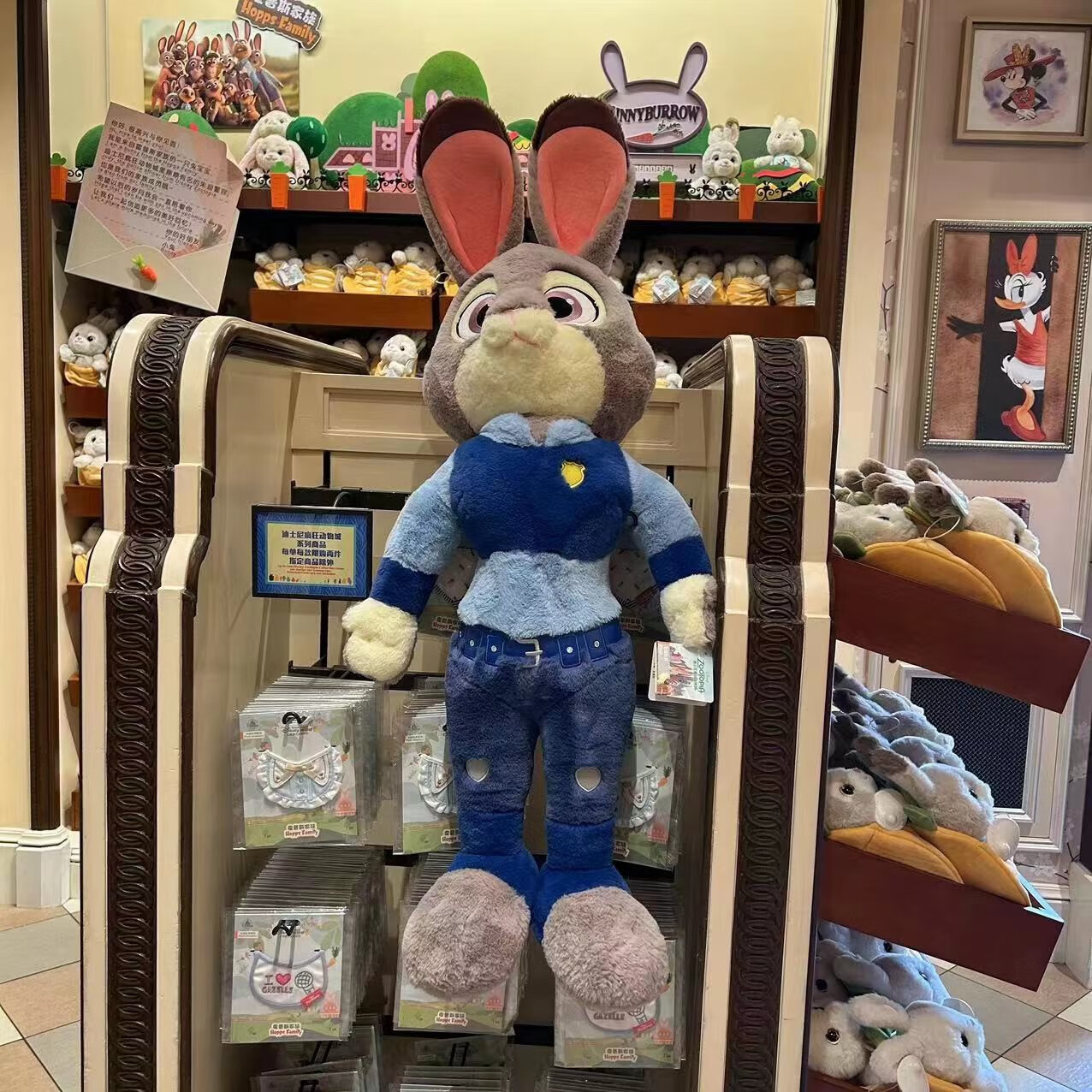 DISNEY迪士尼國(guó)內(nèi)代購(gòu)瘋狂動(dòng)物城兔朱迪毛絨公仔超大號(hào)尼克狐貍玩偶娃娃 超大朱迪新款 樂(lè)園代購(gòu)