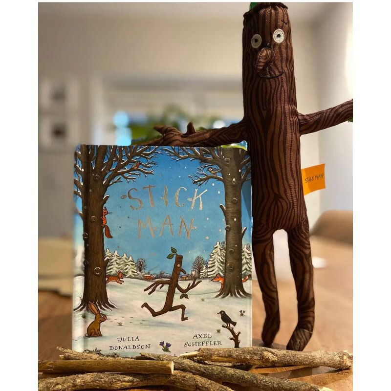 英文版平装stick man 朱莉娅唐纳森火柴人 儿童插画绘本咕噜牛