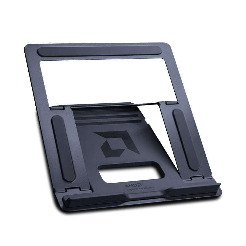 AMD RYZENAMD RYZE笔记本支架便携电脑支架碳素钢电脑散热轻巧坚固多角度硅胶防滑折叠携带全碳素钢