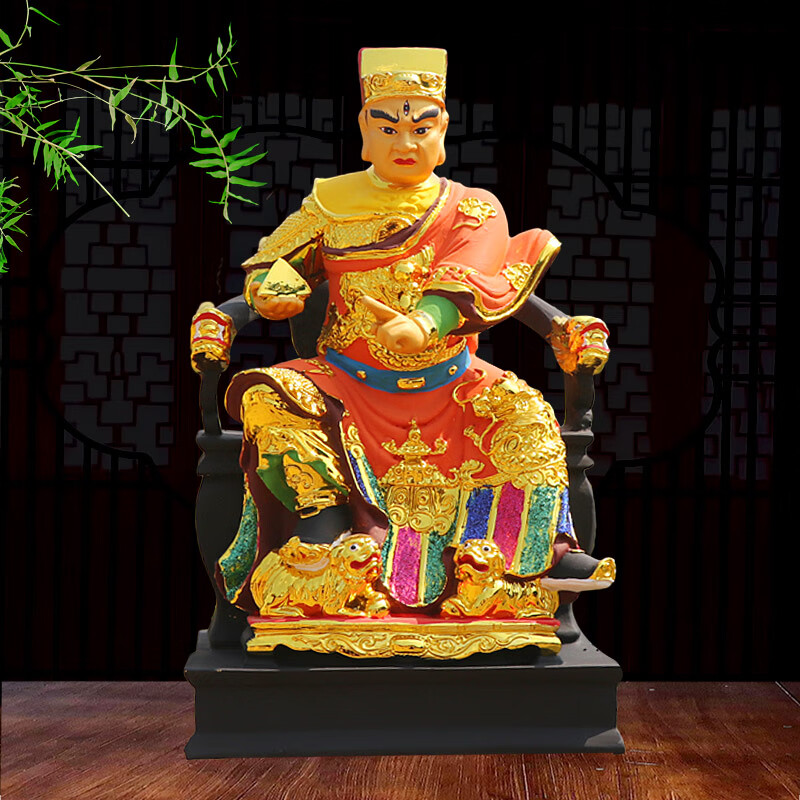 12寸16寸19寸坐像华光大帝神像马王爷树脂佛像家居摆件三眼马灵官 12