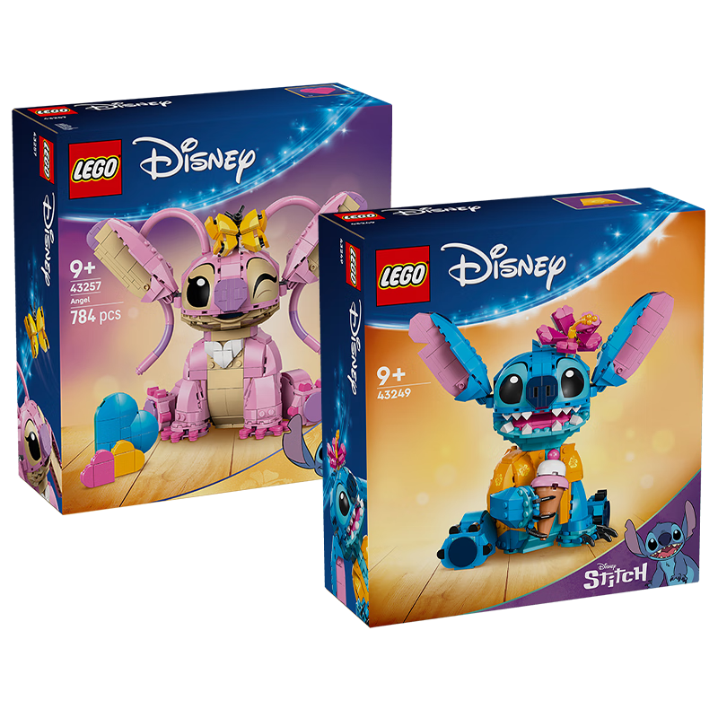乐高（LEGO）积木迪士尼43257angel+43249史迪奇 甜蜜CP组合套装